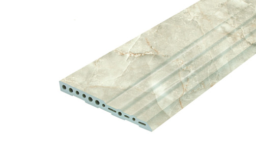 Lightweight PVC Foam Skirting Board Profiles For Shopping Malls Decor